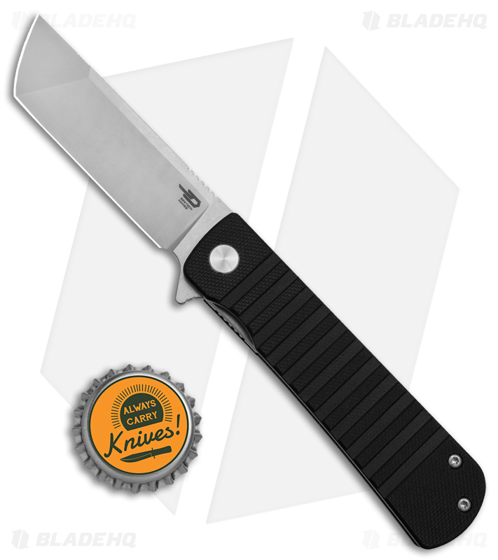 Bestech Knives Titan Liner Lock Knife Black G-10 (3" Satin/SW D2) BG49A-1