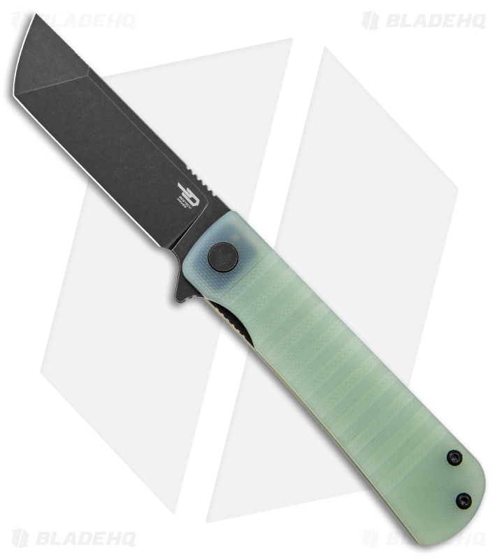 Bestech Knives Titan Liner Lock Knife Jade G-10 (3" Black D2) BG49A-4
