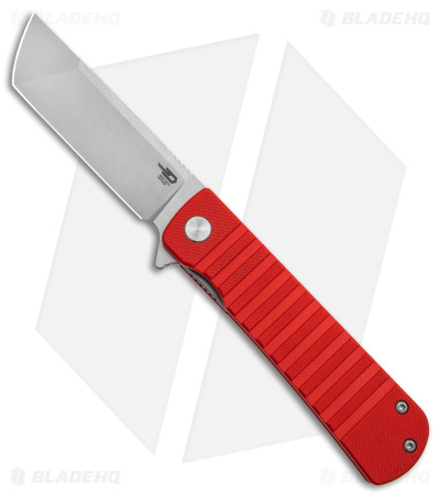 Bestech Knives Titan Liner Lock Knife Red G-10 (3" Satin/SW D2) BG49A-3
