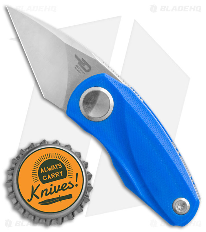 Bestech Knives Tulip Liner Lock Knife Blue G-10 (1.3" Satin) BG38D