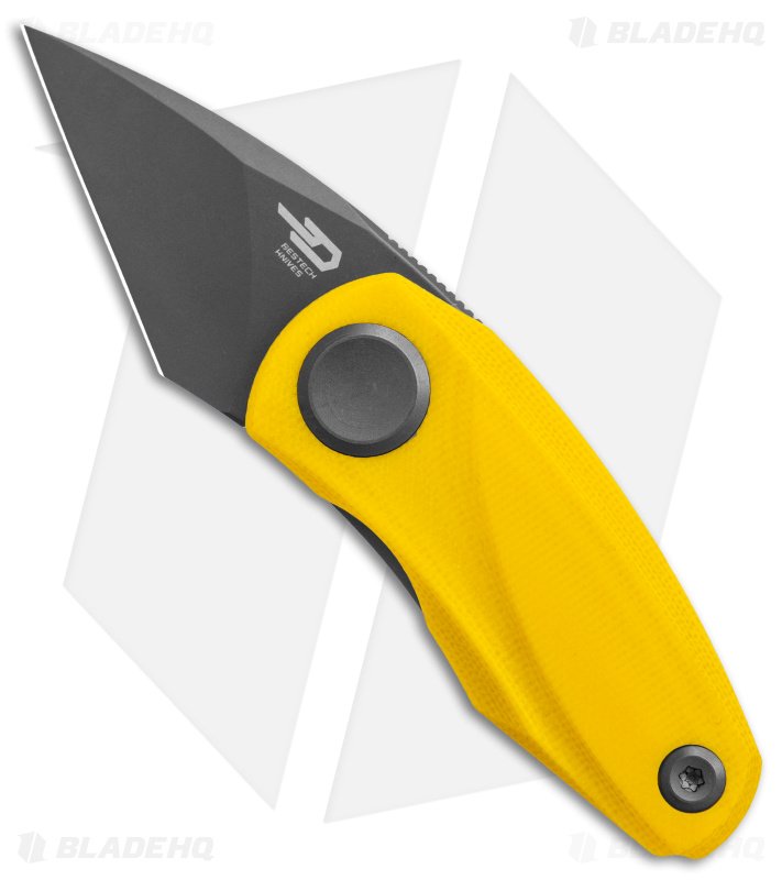 Bestech Knives Tulip Liner Lock Knife Yellow G-10 (1.3" Gray ) BG38F
