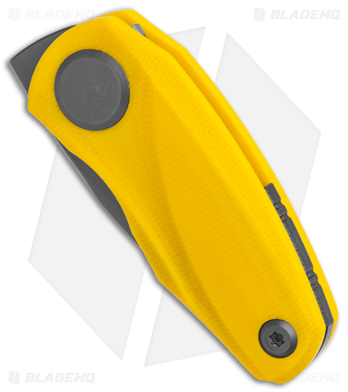 Bestech Knives Tulip Liner Lock Knife Yellow G-10 (1.3" Gray ) BG38F