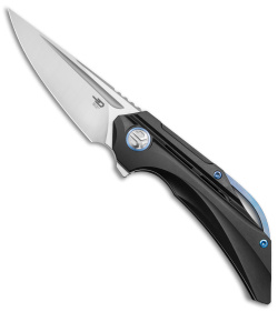 Bestech Knives Vigil Frame Lock Knife Black Titanium (3.3" Satin) BT2201C