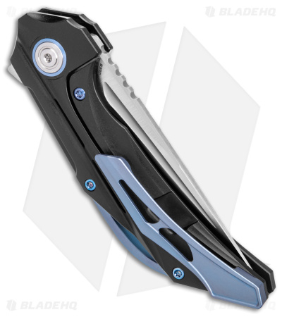 Bestech Knives Vigil Frame Lock Knife Black Titanium (3.3" Satin) BT2201C
