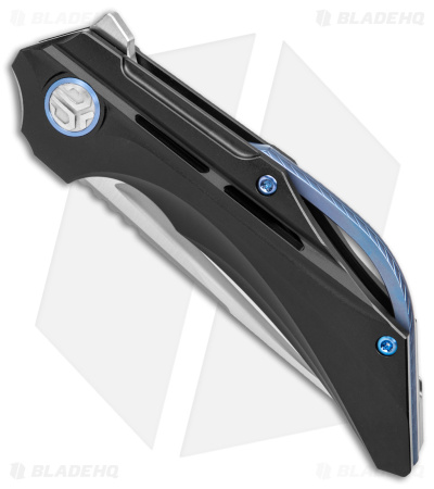 Bestech Knives Vigil Frame Lock Knife Black Titanium (3.3" Satin) BT2201C
