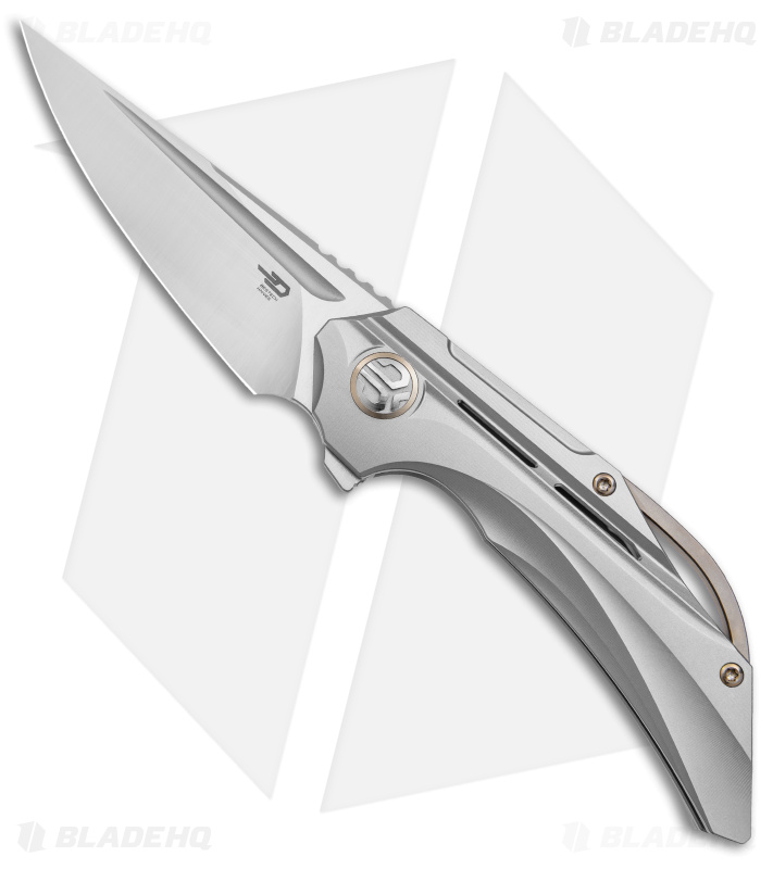 Bestech Knives Vigil Frame Lock Knife Gray Titanium (3.3" Satin) BT2201A