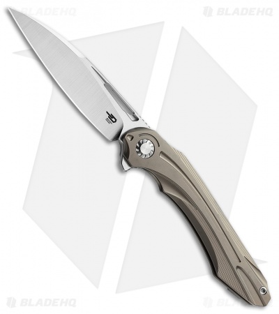Bestech Knives Wibra Frame Lock Knife Bronze Ti (3.5" Satin M390)