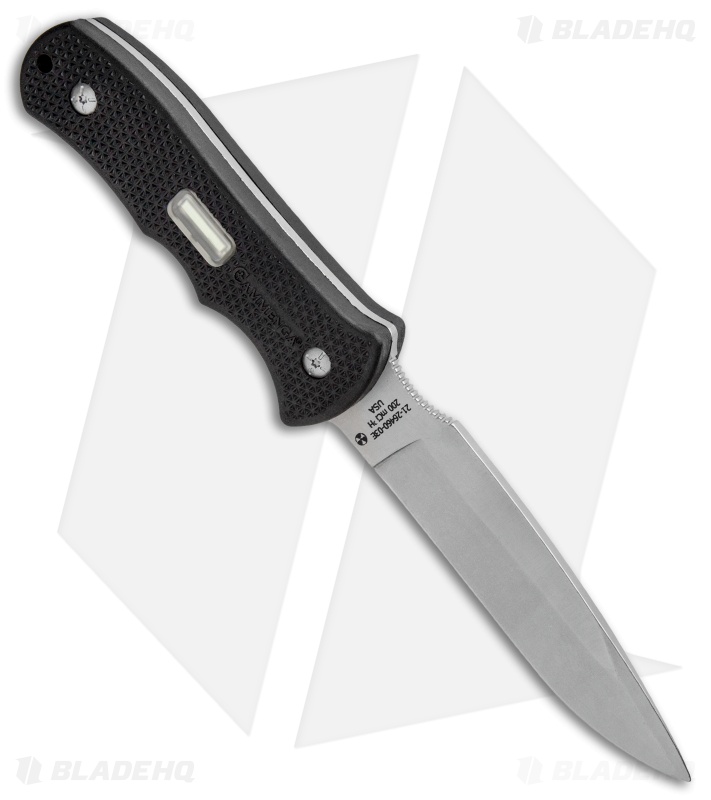Beta Blade Cammenga Fixed Blade Knife w/ Tritium Insert (4.75" Bead Blast)