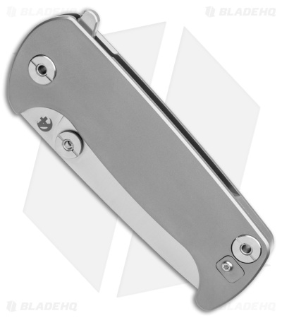 B'yond EDC Chunk Frame Lock Flipper Knife Gray Titanium (3.5" Satin)