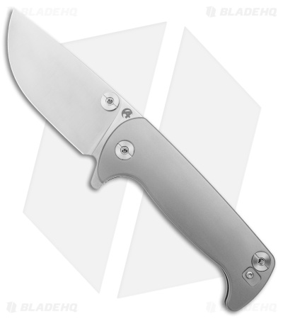●CHUNK B'yond EDC Chunk Flipper Knife | Gray Titanium - Blade HQ