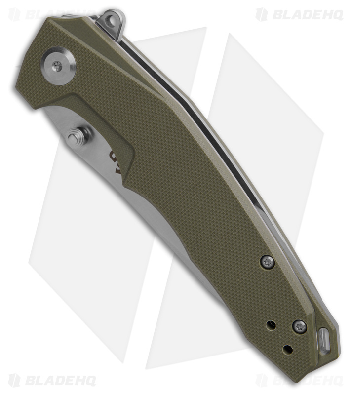 B'yond EDC Dash Knife OD Green G-10 +Satin D2 - Blade HQ