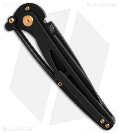 B'yond EDC Pneumatic Actuator Piston Flipper Knife Titanium (3"Black)