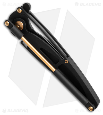 B'yond EDC Pneumatic Actuator Piston Flipper Knife Titanium (3"Black)