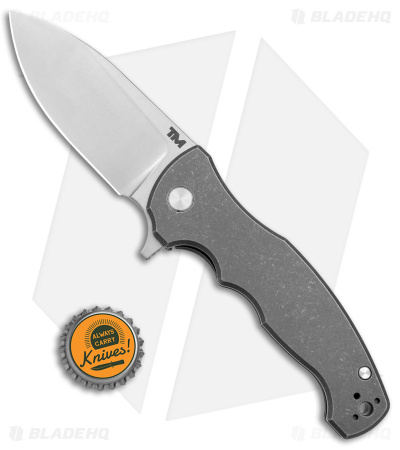 B'yond EDC River Wolf Drop Point Frame Lock Knife Gray (4" Stonewash)