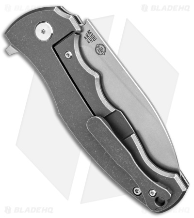 B'yond EDC River Wolf Drop Point Frame Lock Knife Gray (4" Stonewash)
