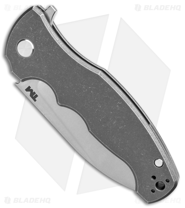 B'yond EDC River Wolf Drop Point Frame Lock Knife Gray (4" Stonewash)