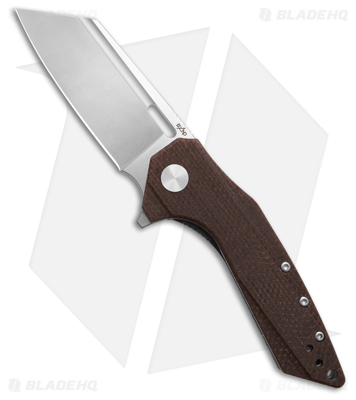 B'yond EDC TKT Thwaak Liner Lock Knife Dark Earth Brown Micarta (2.9" Satin)