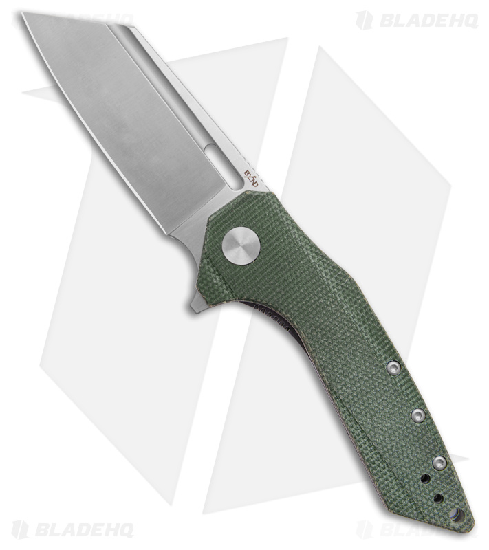 B'yond EDC TKT Thwaak Liner Lock Knife OD Green Micarta (2.9" Satin)
