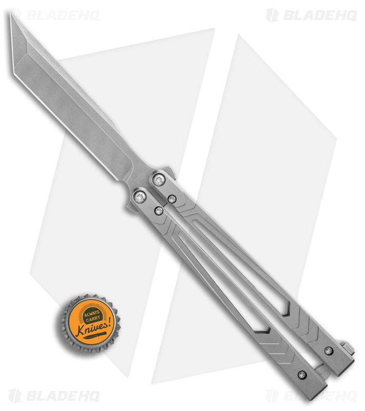 Biegler Bladeworks Custom Archon Balisong Knife Titanium (4.3" Stonewash)