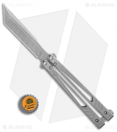 Biegler Bladeworks Custom Archon Balisong Knife Titanium (4.3" Stonewash)