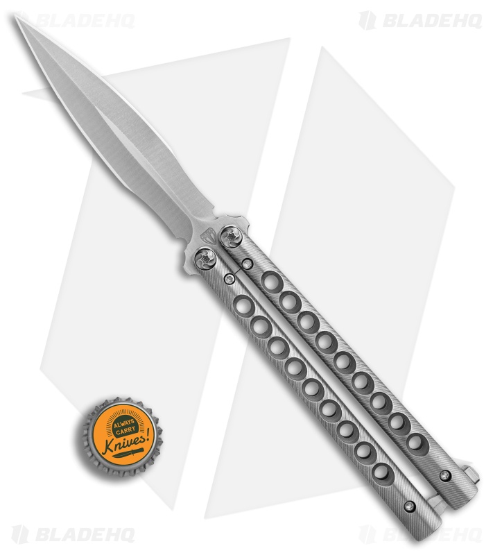 Biegler Bladeworks Custom Rockstyle Dagger Balisong Knife Ti (4.5" Satin) 