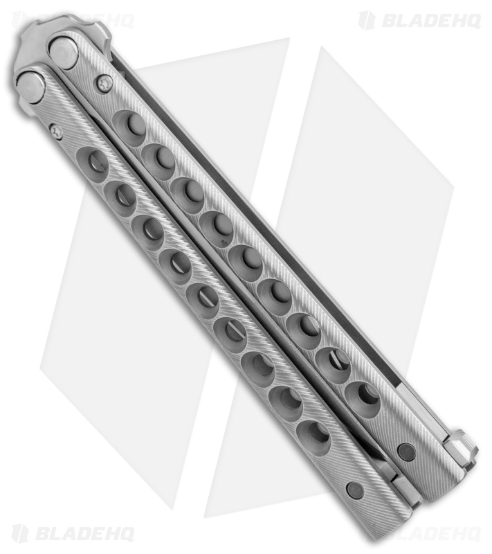 Biegler Bladeworks Custom Rockstyle Dagger Balisong Knife Ti (4.5" Satin) 