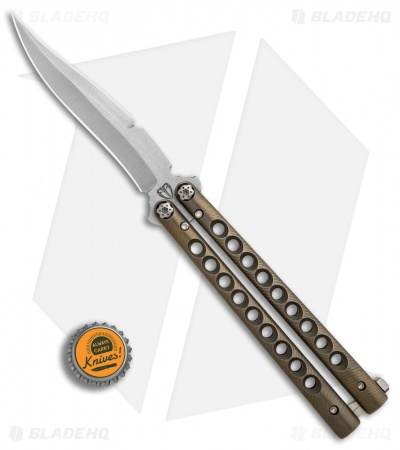 Biegler Bladeworks Custom Stinkfinger Balisong Knife Brz Ti w/Latch (4.3" Satin)
