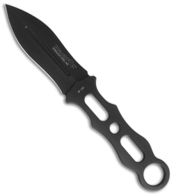 BlackFox Throwing Knife BF720 Fixed Blade Knife Black Steel (3.25" Black)