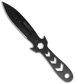 Black Fox Throwing Knife BF722 Fixed Blade Knife Black Steel (4.25" Black)