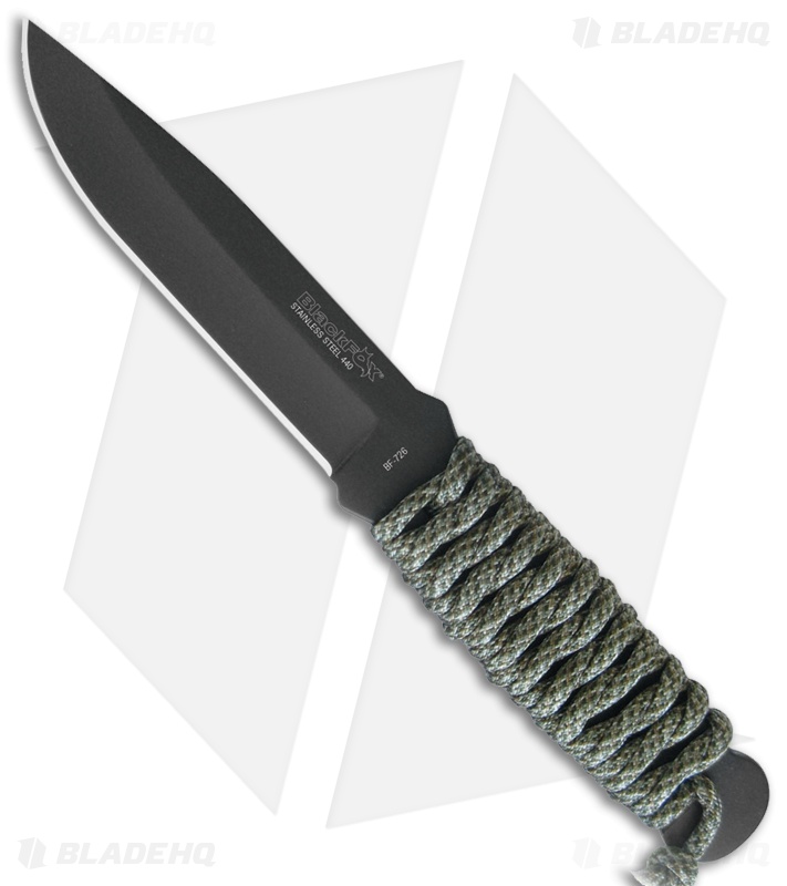 Black Fox Throwing Knife Gray/Green Cord (4.3" Gray) BF726