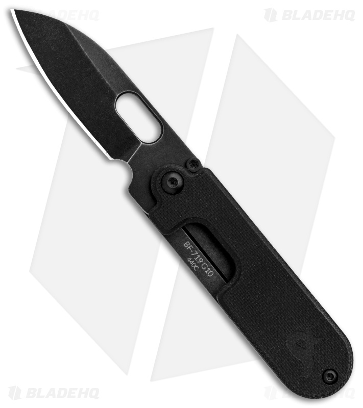 BlackFox Bean Gen 2 | EDC Slip Joint Knife | Black G-10