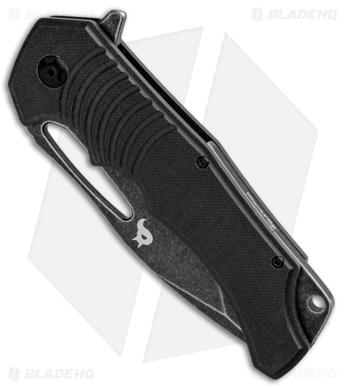BlackFox Hugin Flipper Knife Black G-10 (4" Black Stonewash) BF-721