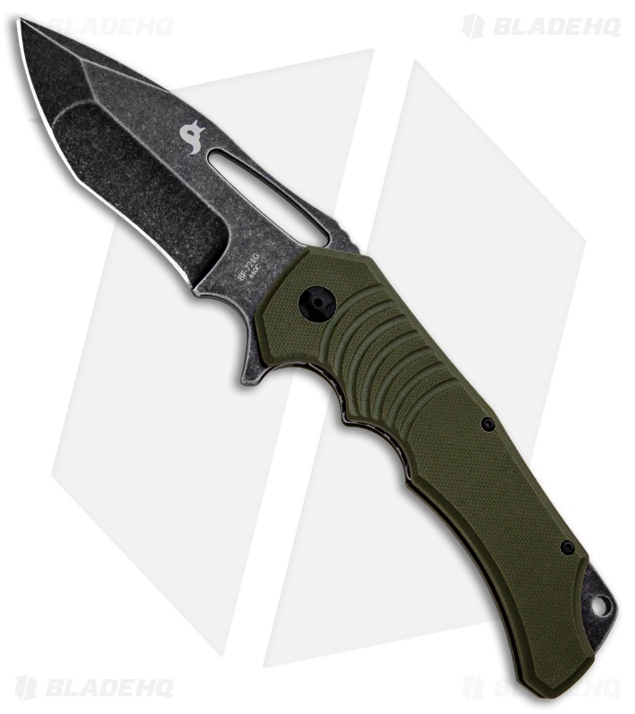 BlackFox Hugin | Tactical Flipper Knife | Green G-10