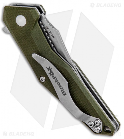 BlackFox Kravi Shai Liner Lock Knife Green G-10 (2.6" Satin) 