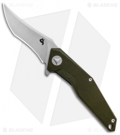 BlackFox Kravi Shai Liner Lock Knife Green G-10 (2.6" Satin) 