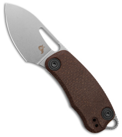 BlackFox Nix Liner Lock Knife Brown Natural Micarta (2.25" Stonewash) BF763