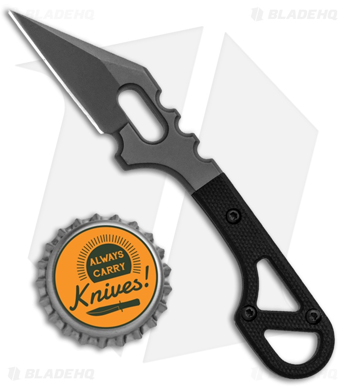 その他 FaB Flick Knives BlackFox Spike Tactical Fixed Blade | Black G-10 Neck Knife | Gray