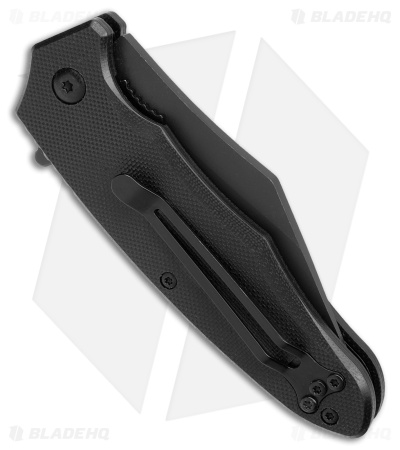 Blackhawk Be-Wharned Sideliner Knife Black G-10 (3.25" Black Partial Serrated)