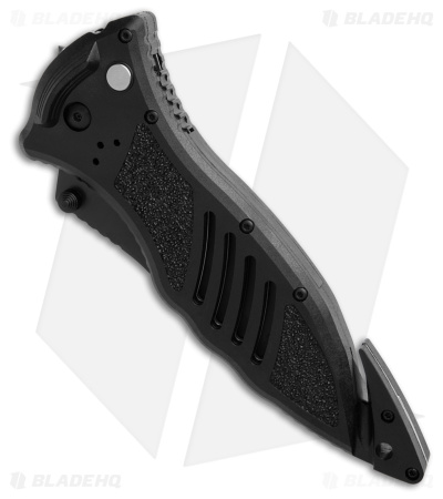 Blackhawk CQD Mark Series Button Lock Knife Black Polymer (3.7" Black Serr) 