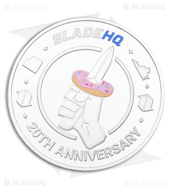 Blade HQ 20th Anniversary "Just One More" -- Silver Plated Coin USA