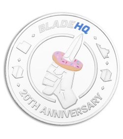 Blade HQ 20th Anniversary "Just One More" -- Silver Plated Coin USA