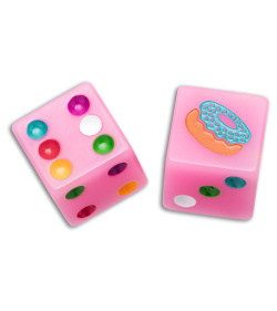 Flytanium Dessert Warrior® Donut Dice Pink (Set of 2)