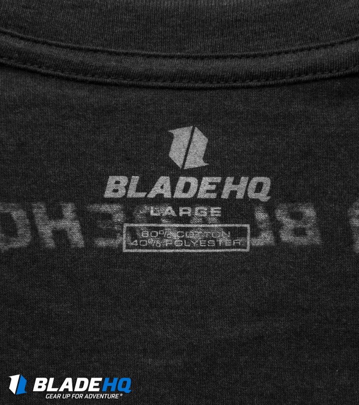 Blade HQ Premium Gray Shield Logo Black Short Sleeve T-Shirt