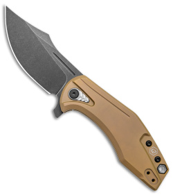 BRS E-Volve Overwatch Frame Lock Knife Bronze Titanium (3.625" Black SW)