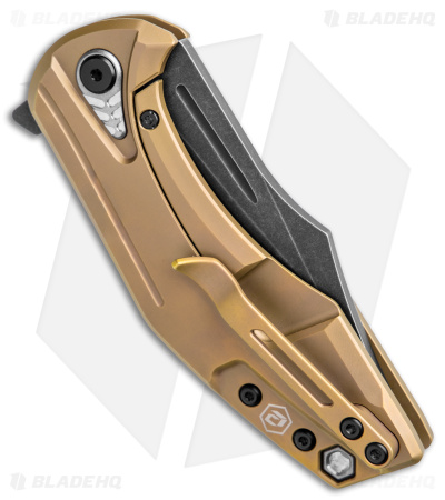 BRS E-Volve Overwatch Frame Lock Knife Bronze Titanium (3.625" Black SW)