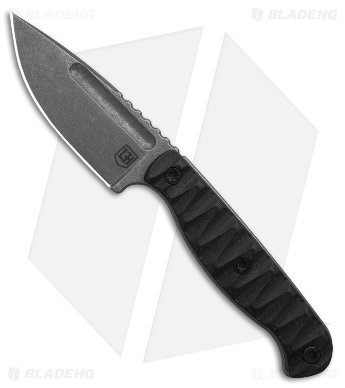 Lionhearted Bladeworks Blue Ridge Scout Fixed Blade Knife Black G-10 (3" SW)
