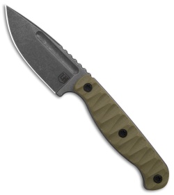 Lionhearted Bladeworks Blue Ridge Scout Fixed Blade Knife OD Green G-10 (3" SW)