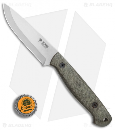 Boker Arbolito Bushcraft Micarta Fixed Blade Knife Green Micarta (4" Satin)