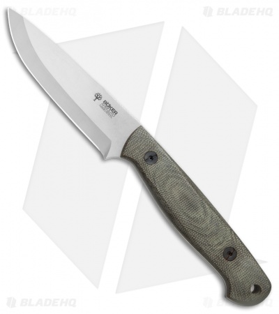 Boker Arbolito Bushcraft Micarta Fixed Blade Knife Green Micarta (4" Satin)