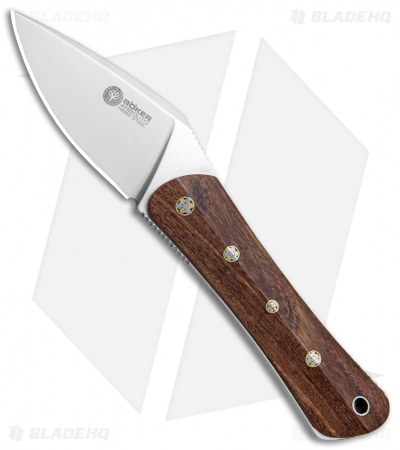Boker Arbolito Farkas Nomad Fixed Blade Knife Guayacan Ebony (3" Satin) 02BA372